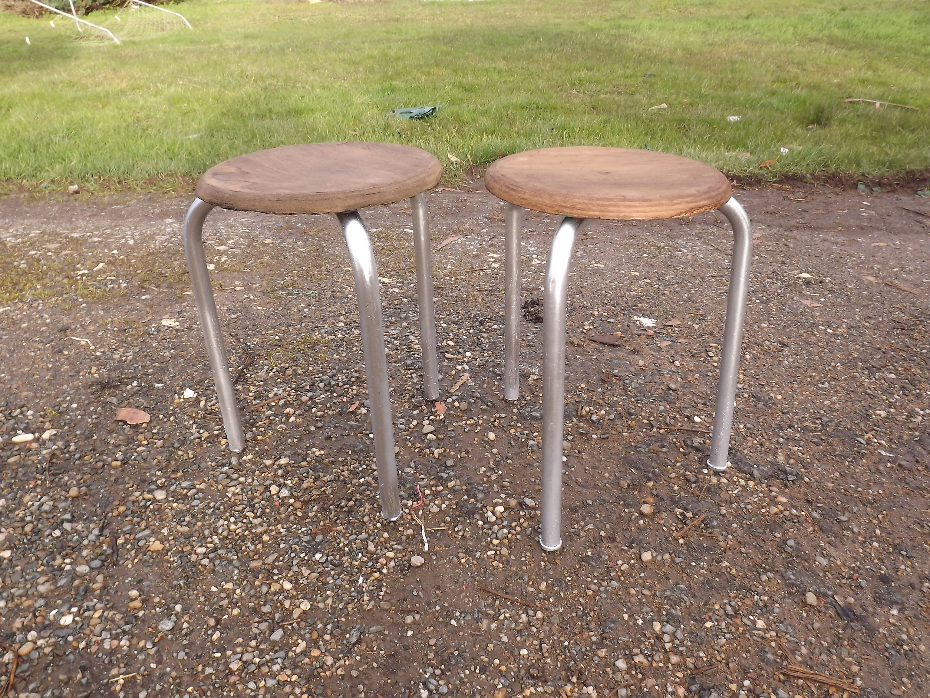Pair of industrial stools