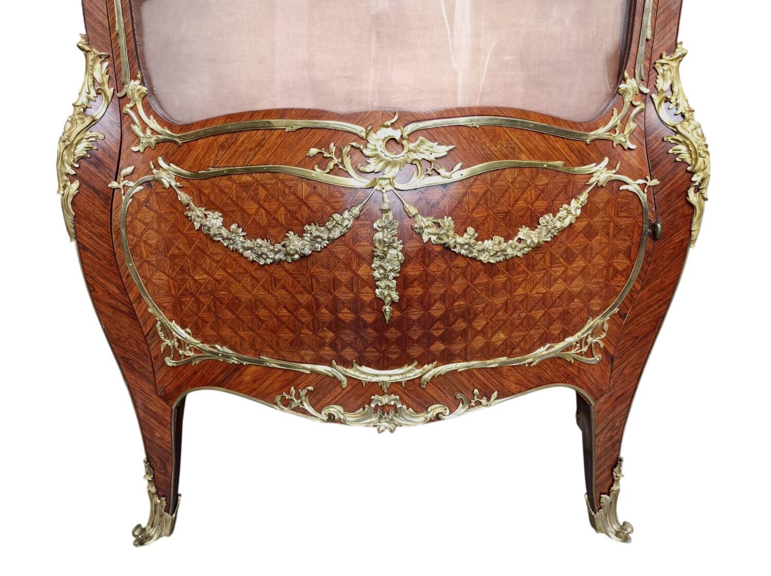 Antique 1880 Louis XV Display Cabinet, style of F. Linke