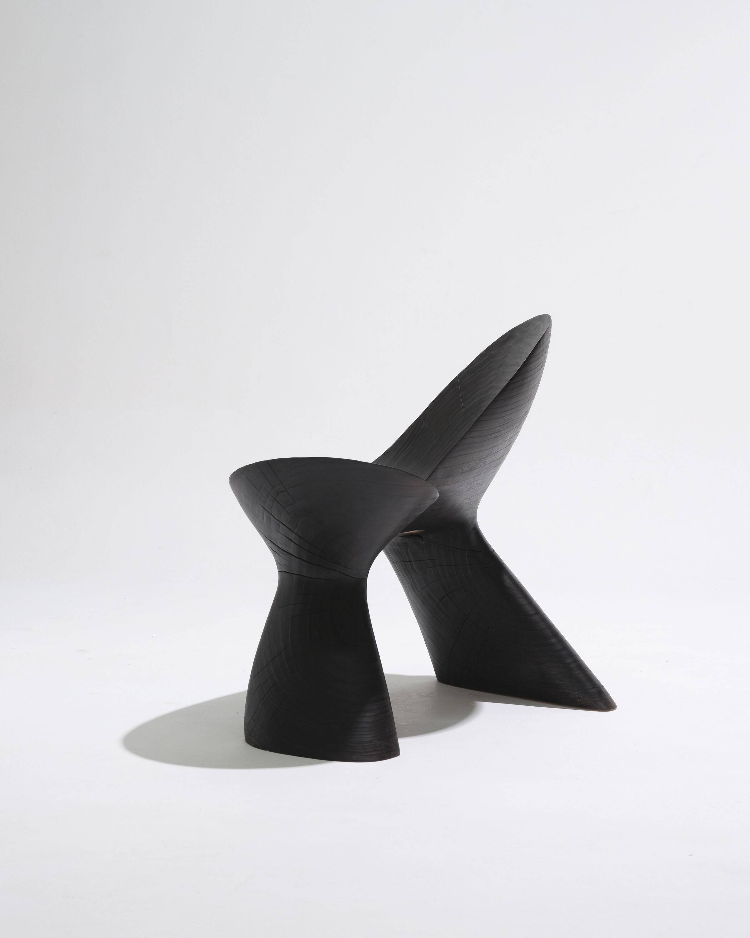 Anetos armchair in black wood