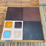 Rattan coffee table and magazine rack