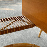 Rattan desk and chair 1960