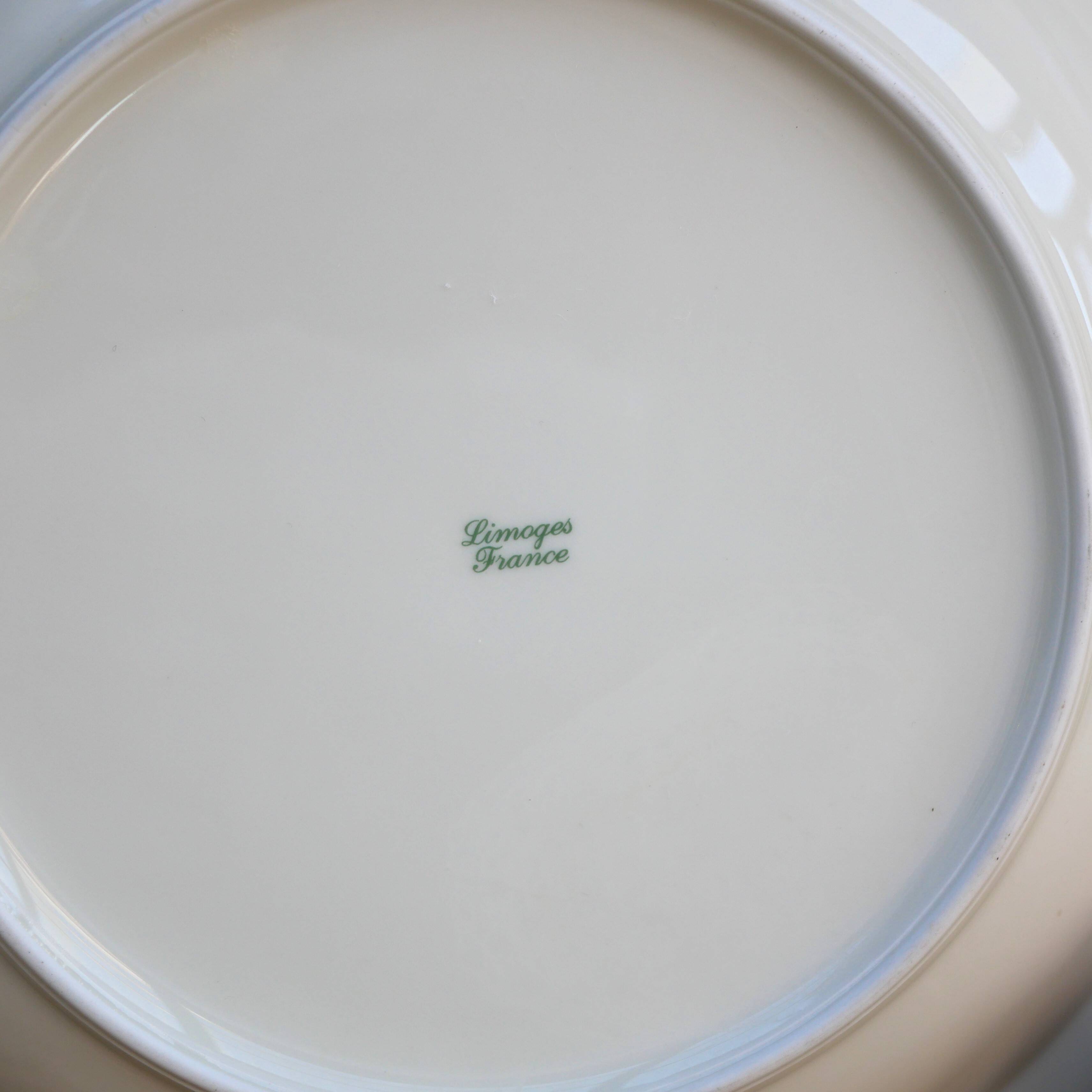 Large hand-painted Art Deco bowl from Limoges