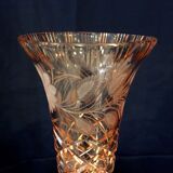 Vase cornet de couleur saumon années 1930 1940