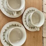 Villeroy & Boch Trianon 3 Coffee Tea Cups Saucers Perfect Condition