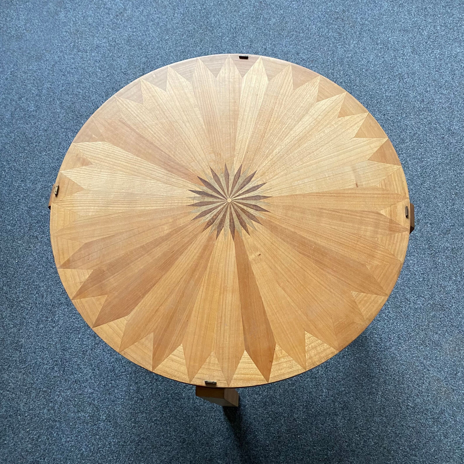 Art deco period occasional table with fruit wood inlay, france, 1930s