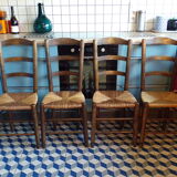 Set 4 brutalist mulched chairs