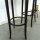 Set jaren 50 houten barkrukken met webbing uit Frankrijk vintage