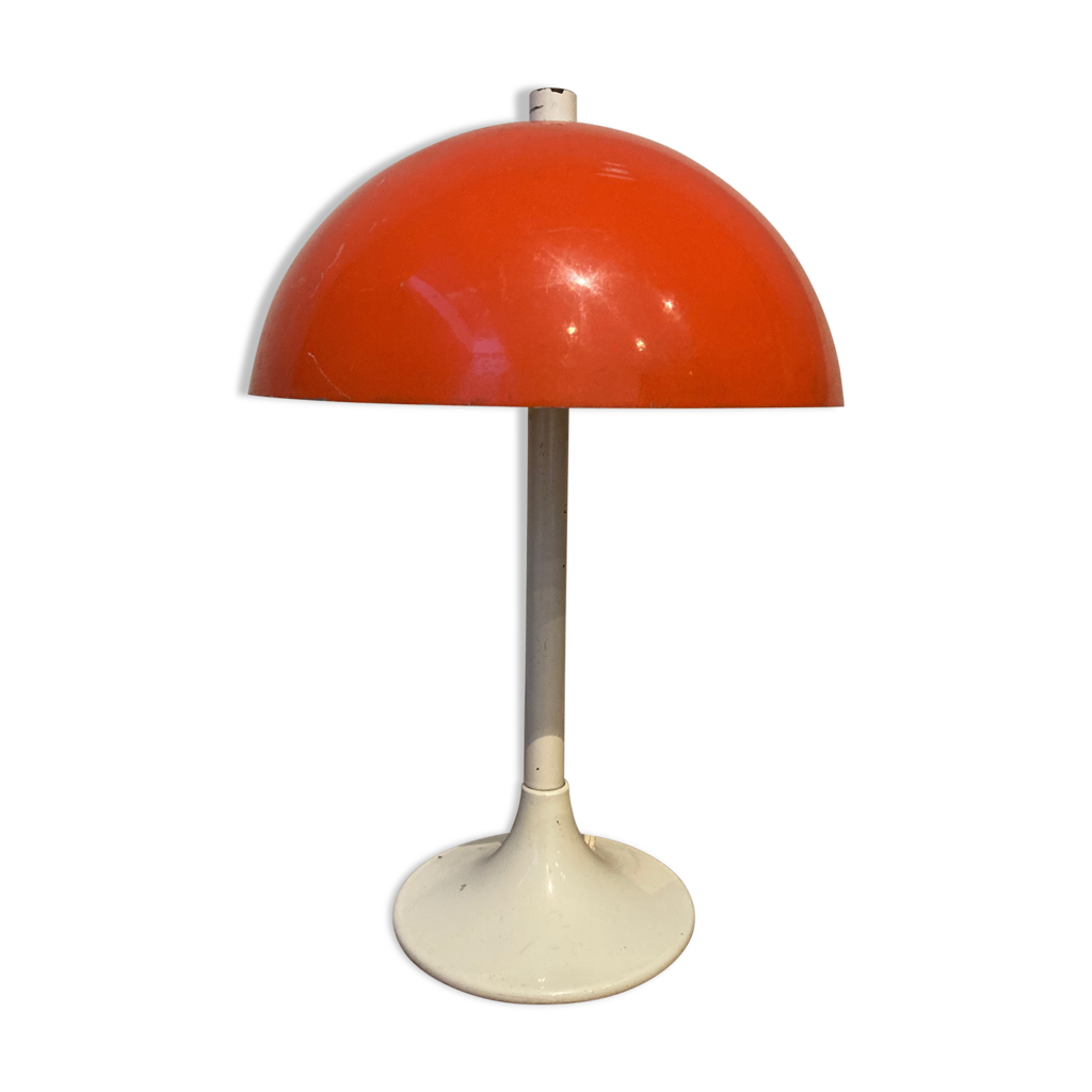 Vintage orange mushroom lamp | Selency