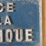 Place the Republic aluminum plate (Mantes la Jolie) 50s