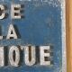 Plaque de place de la République années 50 (Mantes la Jolie)
