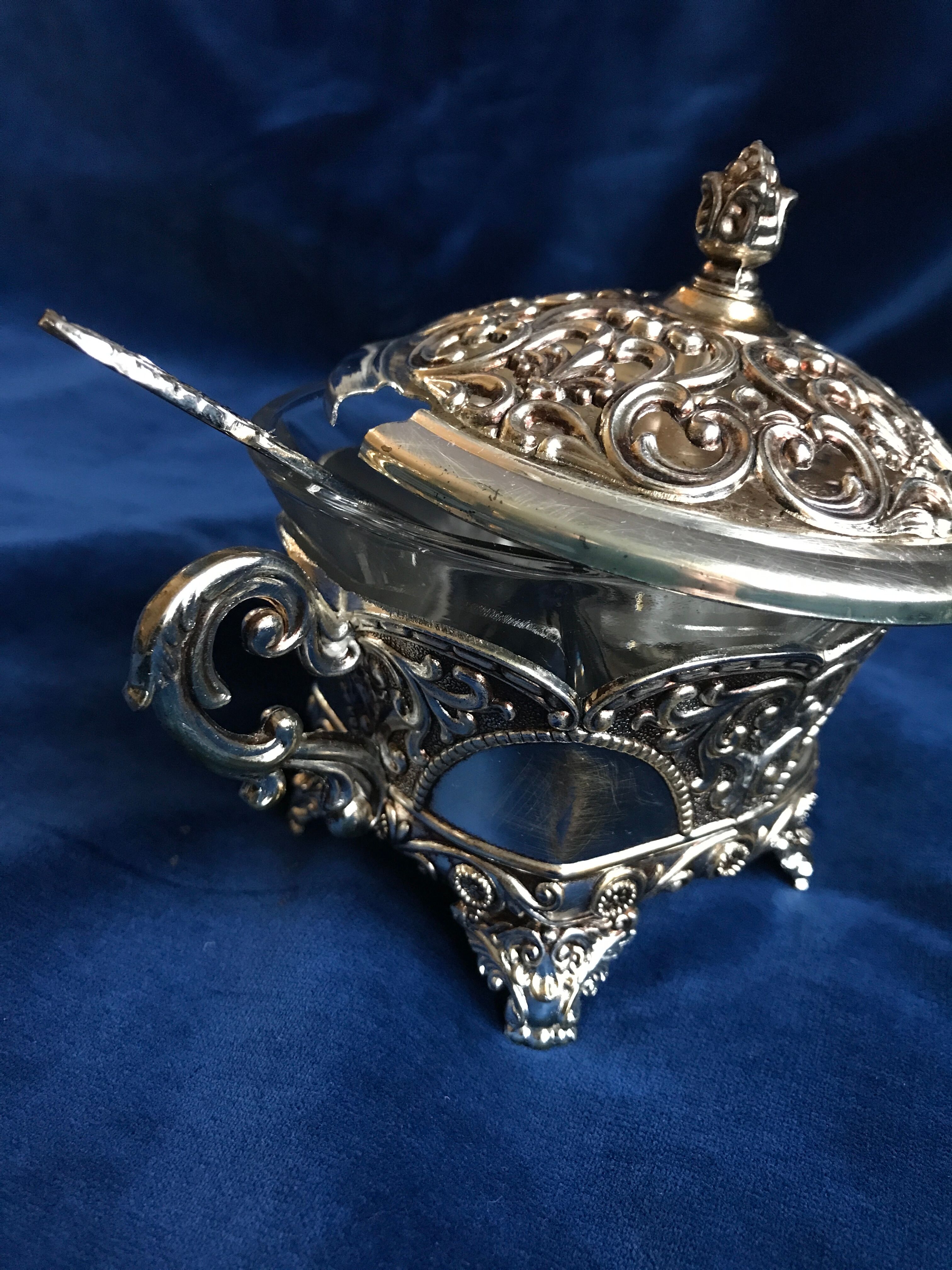 Silver metal sugar box