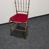 Chaise Chiavari en laiton vintage
