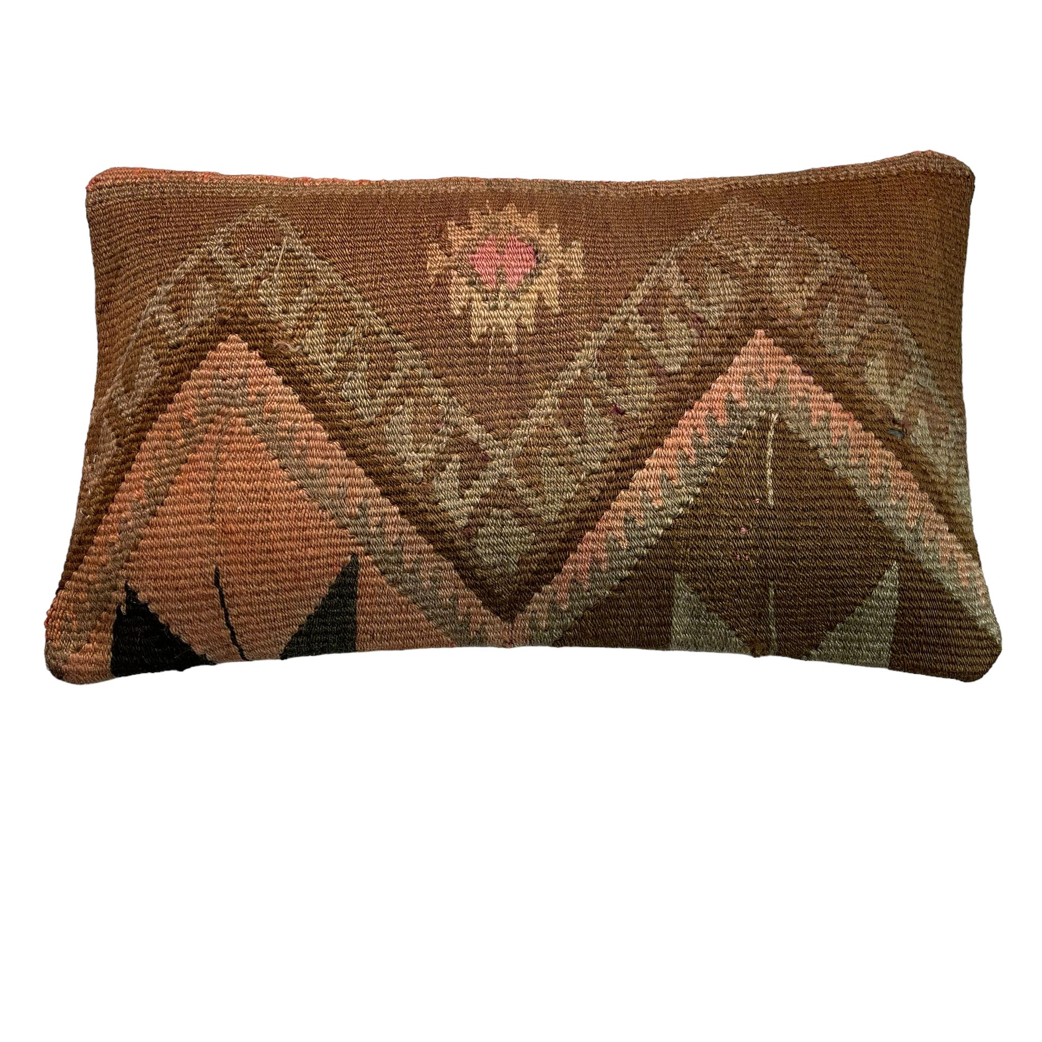 Housse de coussin vintage turque faite à la main, 30 x 50 cm
