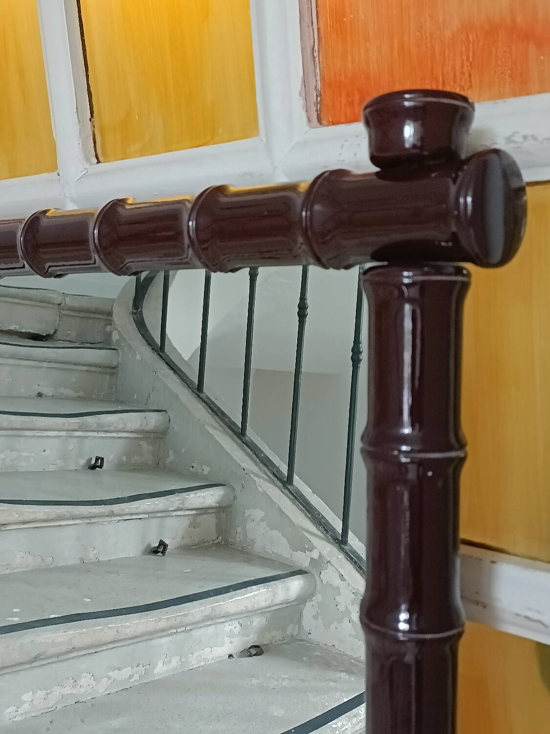 Vintage bamboo style mirror