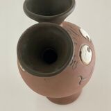 Anthropomorphic ceramic vase made by hand in. California by Stoneware Designs West, 1960-70