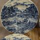 Set of 6 vintage blue Castellania deep plates.
