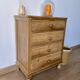 Chest of drawers or bedside table in walnut