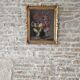 Old Oil on Canvas Painting - Still Life with Bouquet Signed M. G.