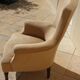 Old bergère upholstered in beige velvet – Firm back and seat