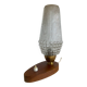 Vintage teak and glass lamp from the 50s