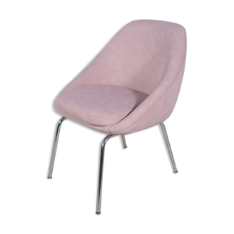 Fauteuil chrome et tissu , années 1960