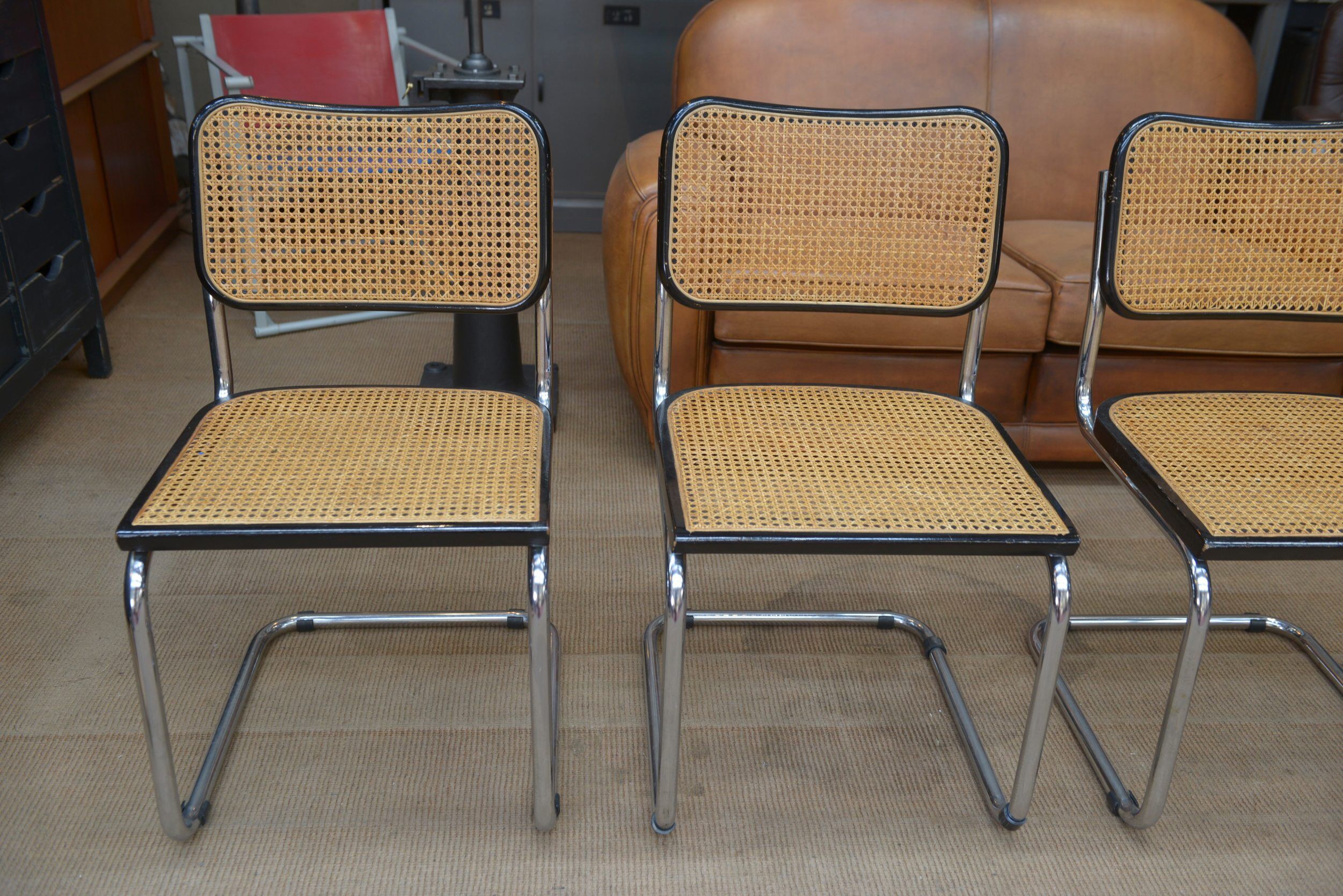 Lot de 4 Chaises Model B32 Cesca  Marcel Breuer 1970s