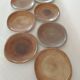 7 sandstone enamel dinner plates Sologne Porcelain
