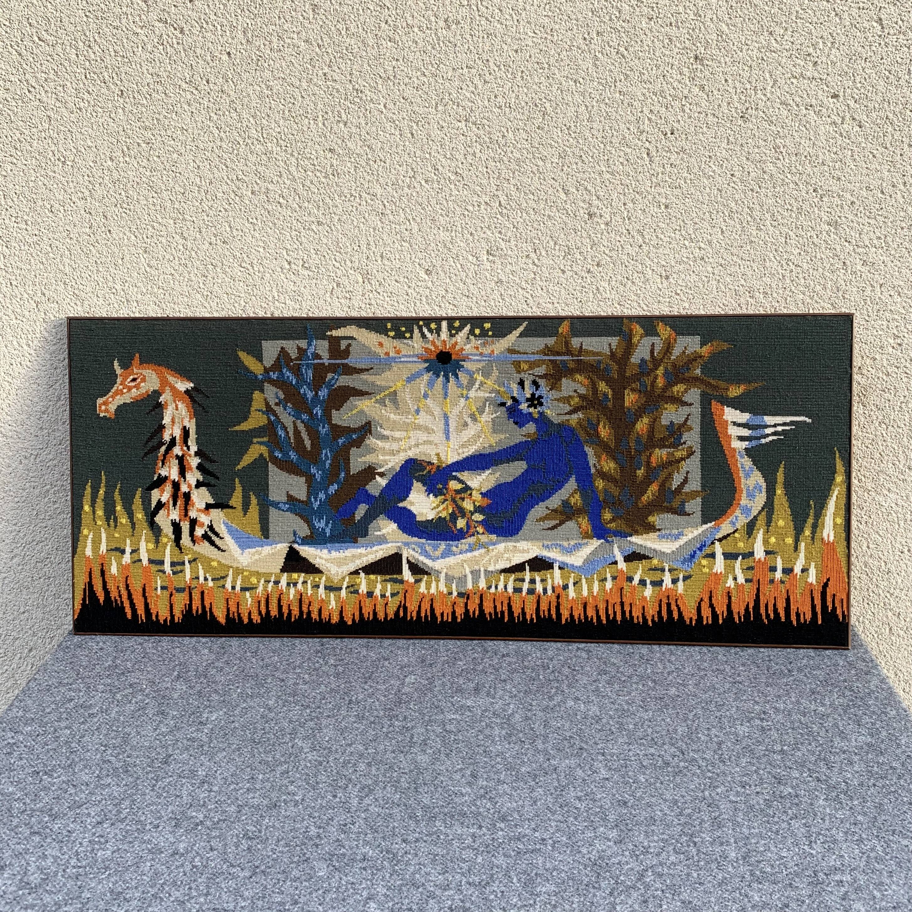 Tapestry The Boat of the Ondine, canvas 1970