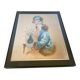 Portrait de femme art déco couleurs irisées