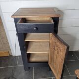 Jam jar in satin black patinated oak