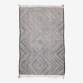 Moroccan Berber kilim Zanafi colorful new 100% wool 3.24x1.97m