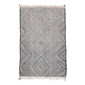 Kilim berbère marocain Zanafi coloré neuf 100% laine 3,24x1,97m