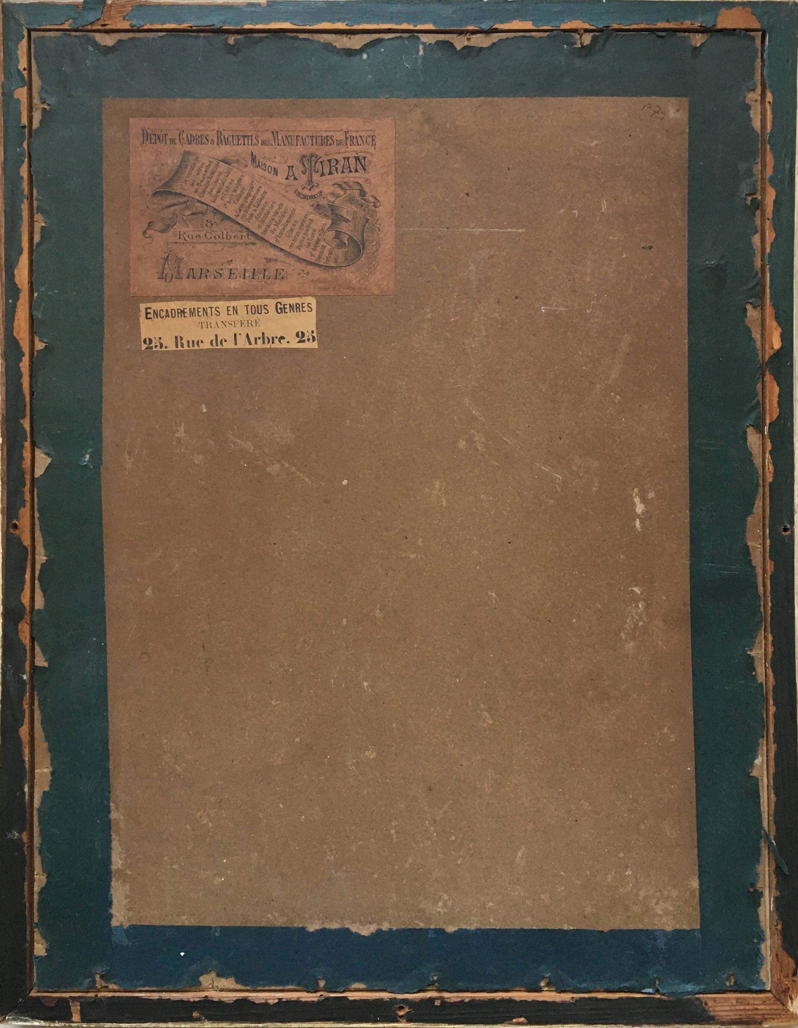 Watercolour painting Pierre Comba (1859-1934) Landscape of Sardinia Italy Nice