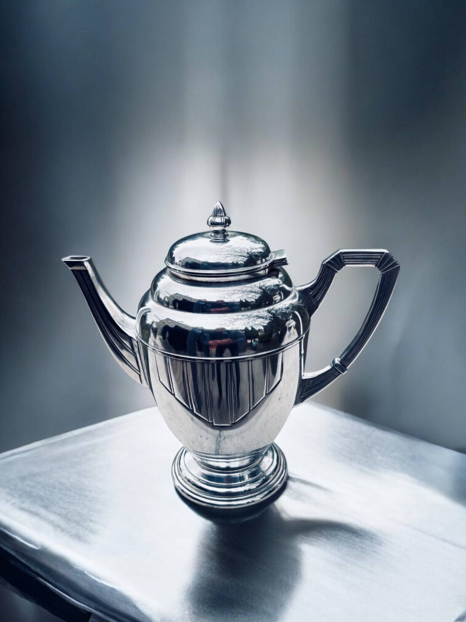 Art Deco Tea/Coffee Service Rodolphe Reysec (Silver Plated Metal)
