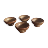 Set of 4 old bowls in stoneware