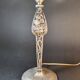 Art Nouveau lamp base – Hammered metal & stylised Ginkgo leaves –