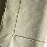Old linen and cotton sheet tinted in linden