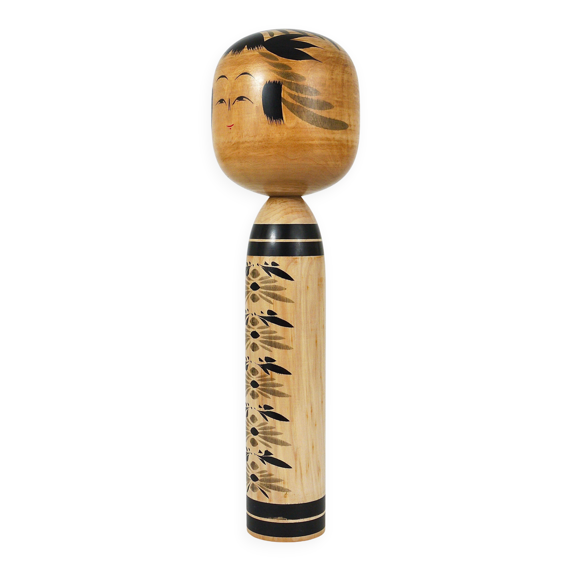Sculpture poupée Kokeshi Togatta décorative du nord du Japon, peinte à la main