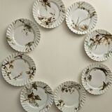 Haviland service plates, dishes on pedestals and soup tureen