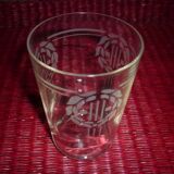 Old sandblasted glasses with laurel wreaths x6