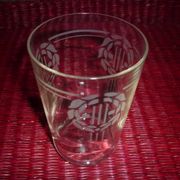 Old sandblasted glasses with laurel wreaths x6