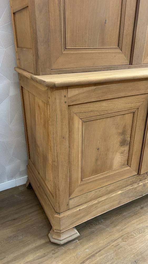 Louis Philippe 2-piece buffet, airbrushed solid walnut