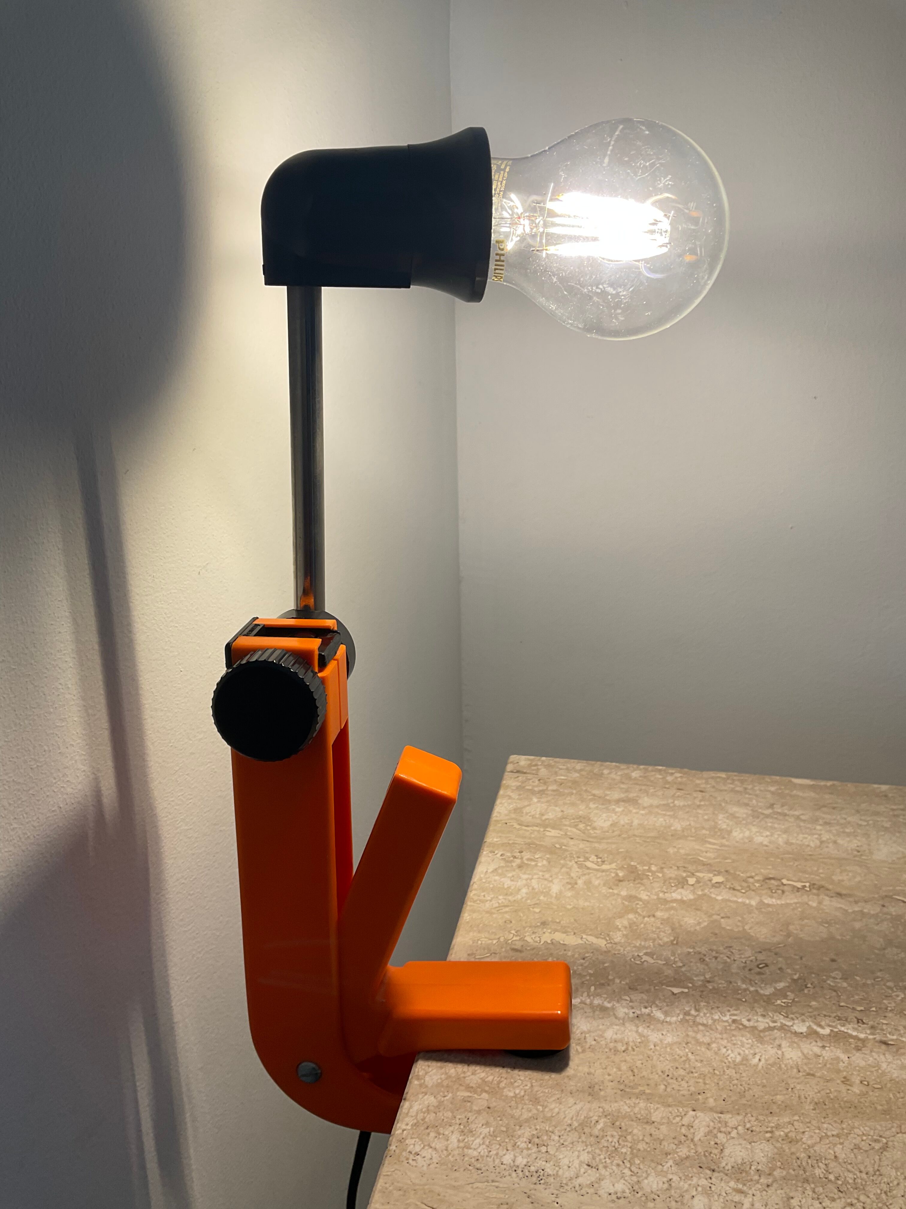 Clamp lamp "Review" by Klemmleuchte Germany 70s
