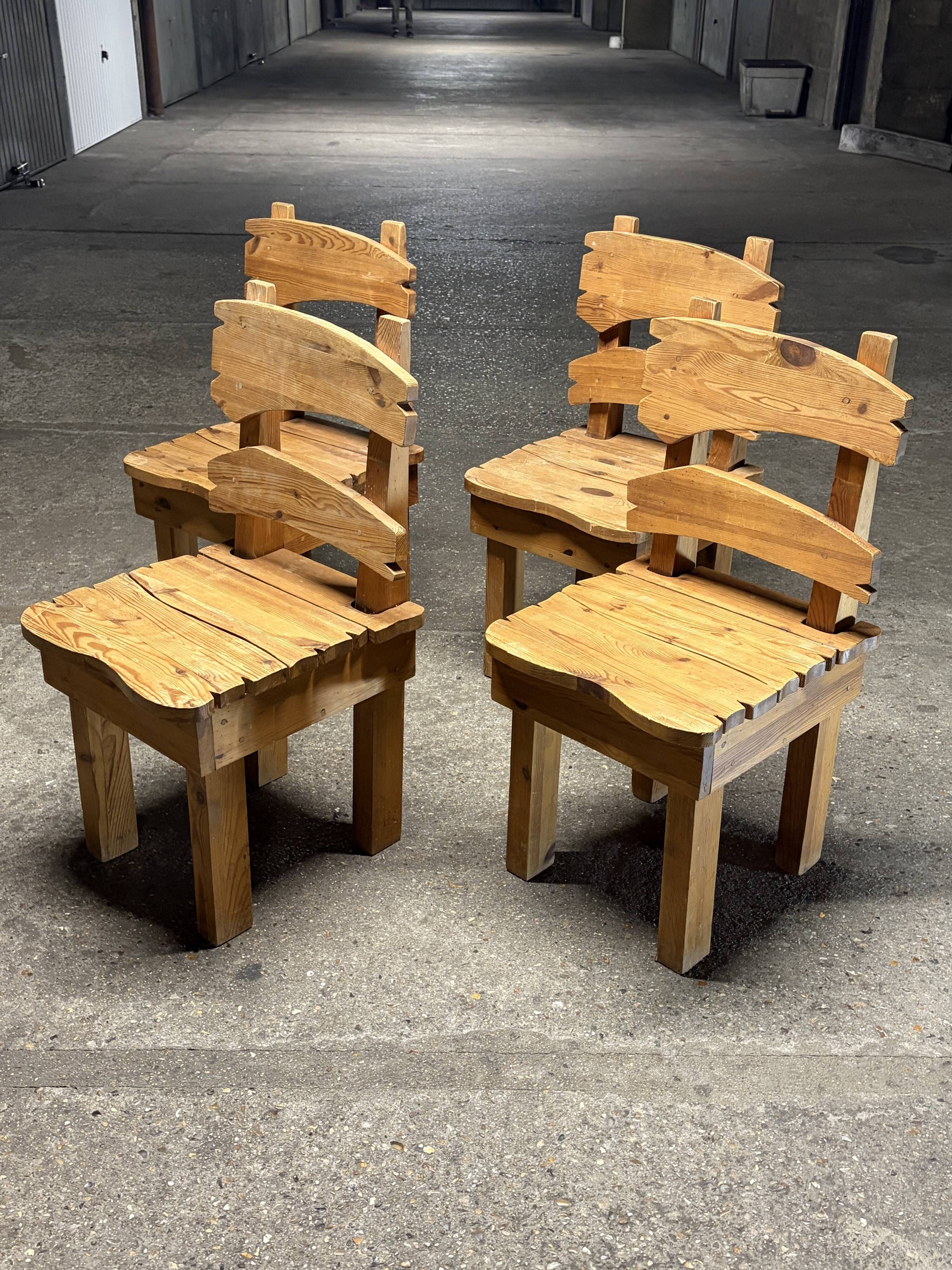Lot de 4 chaises de montagne, 1970