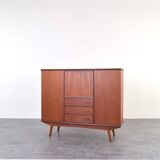 Buffet haut en teck danois du milieu du siècle, années 1960.