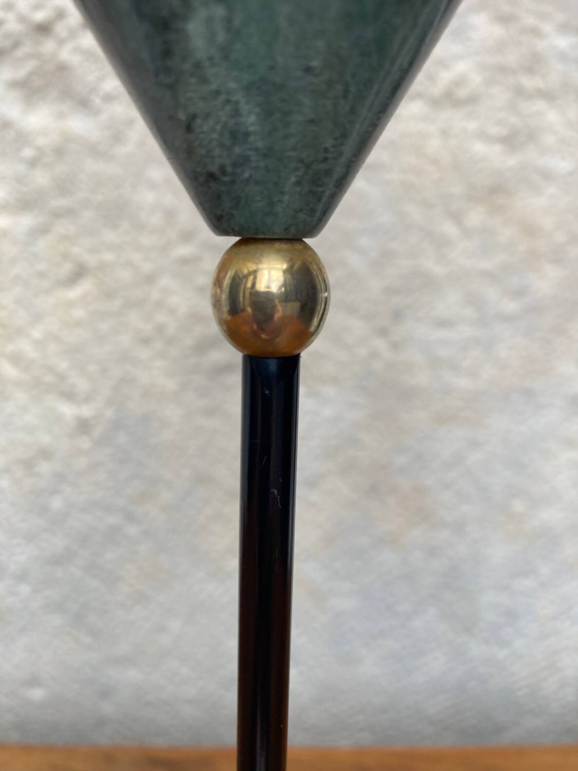 80s marble and brass candle holder