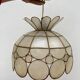 Mother-of-pearl and brass pendant lamp vintage circa 1960
