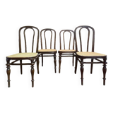 Set of 4 caned chairs by Jacob & Josef Kohn