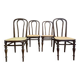 4 chaises bistrot en bois et cannage par Jacob & Josef Kohn