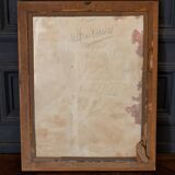 Watercolor on cardboard by Chab XXth tree 1947